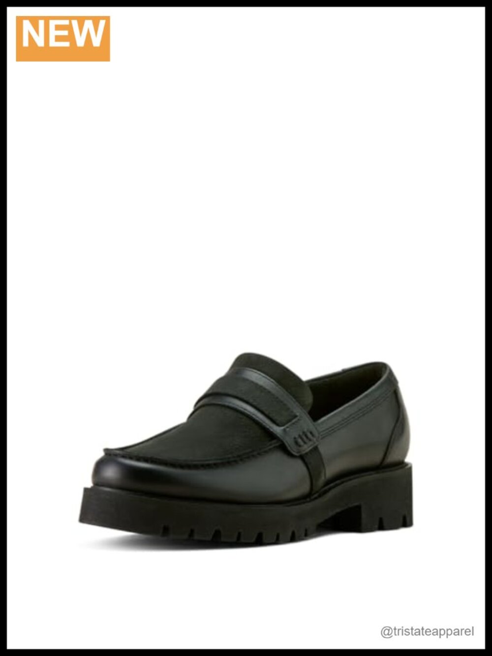 Leather Lug Sole Loafer Women's Comfort Supportive Slip-On